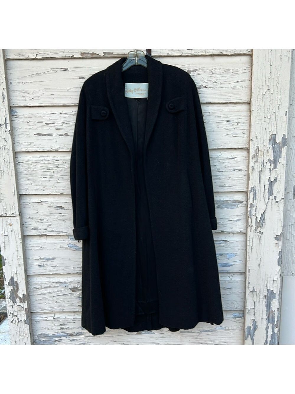 Vintage Wally Williams Strook 50s El Misti Fabric Wool Rockabilly Coat